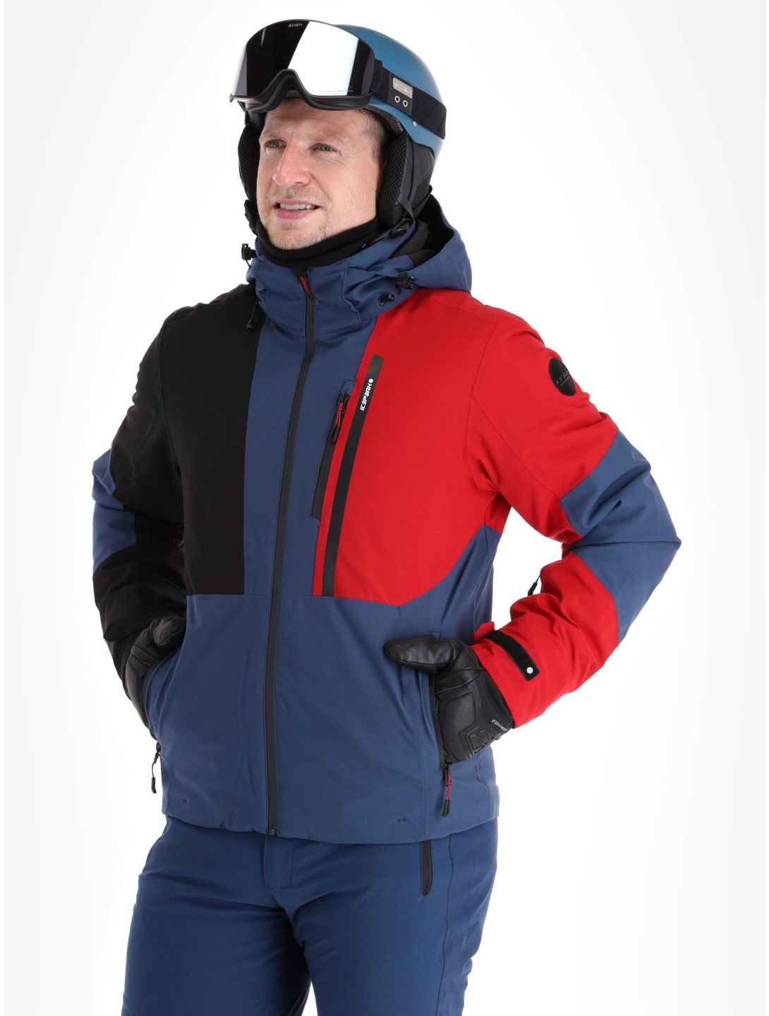 Icepeak, Fircrest ski-jas heren Dark Blue rood, zwart 