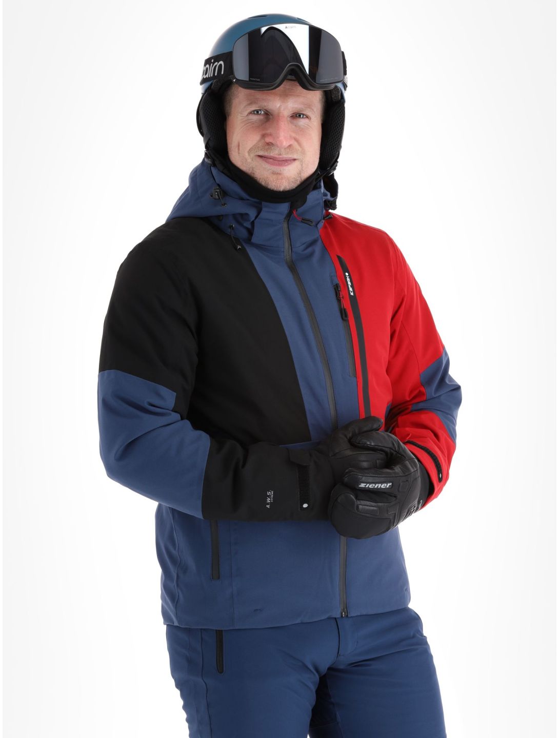 Icepeak, Fircrest ski-jas heren Dark Blue rood, zwart 