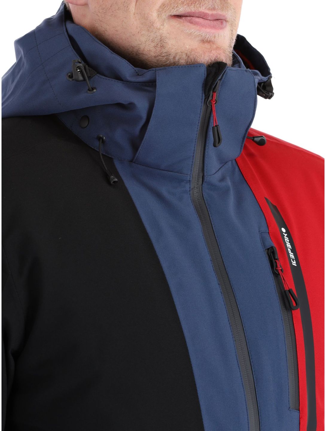 Icepeak, Fircrest ski-jas heren Dark Blue rood, zwart 