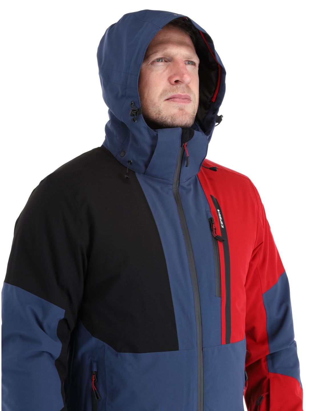 Icepeak, Fircrest ski-jas heren Dark Blue rood, zwart 