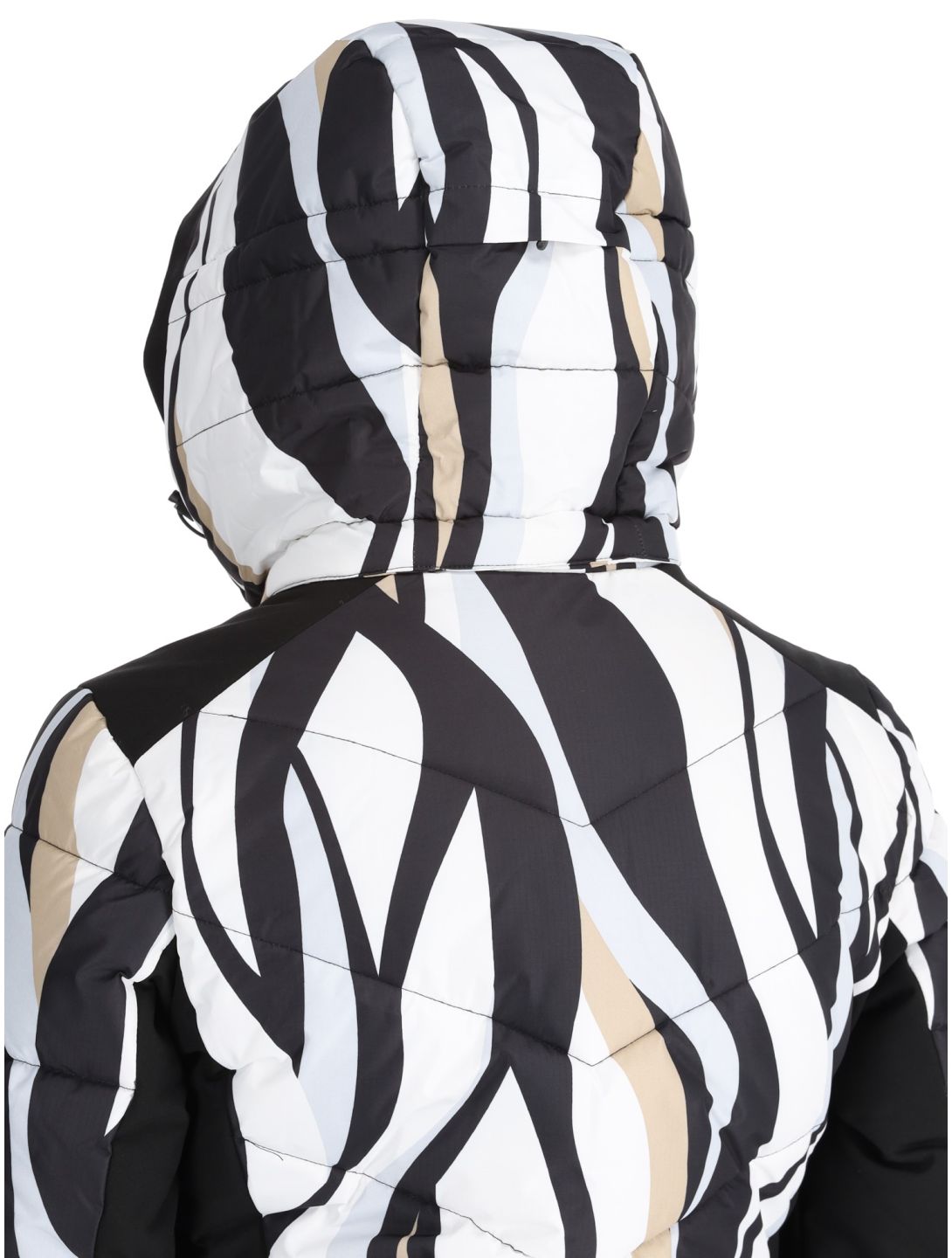 Icepeak, Flippin AA Jas gevoerd dames Black White Wit, Zwart 