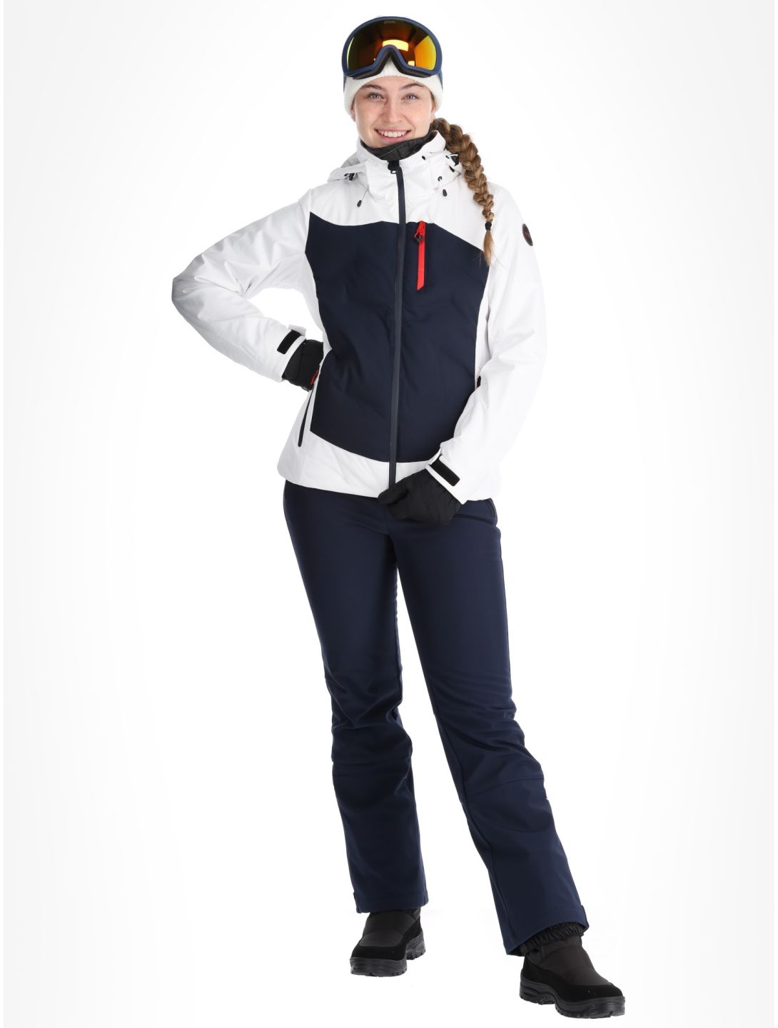 Icepeak, Flovilla ski-jas dames Optic White wit 