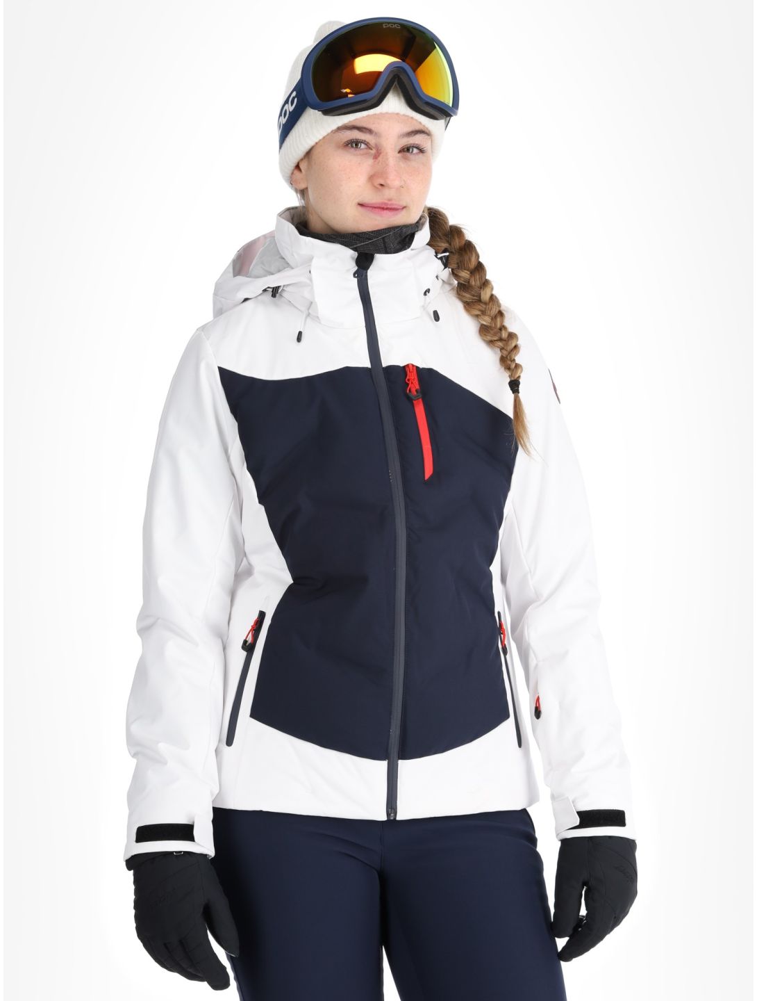 Icepeak, Flovilla ski-jas dames Optic White wit 