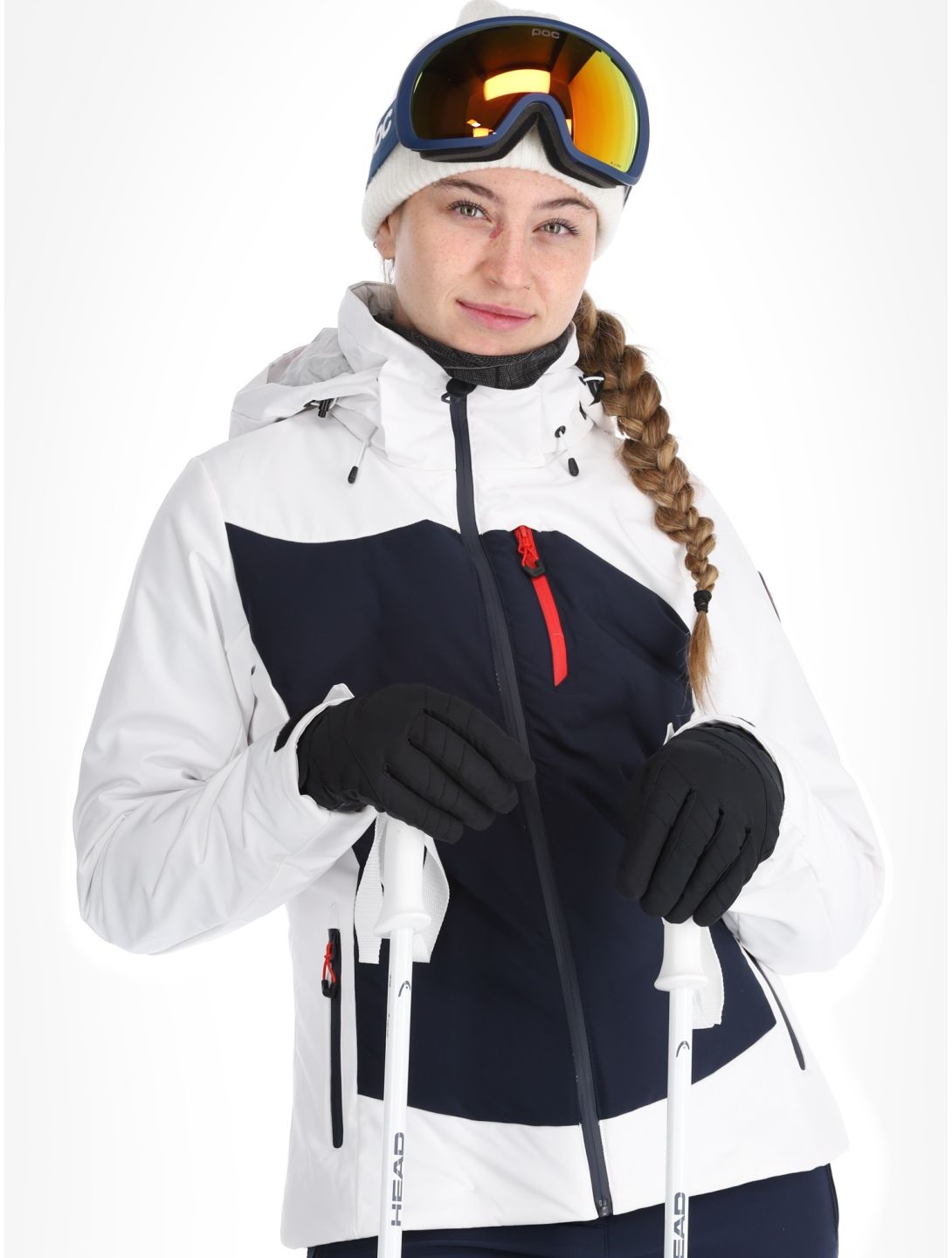 Icepeak, Flovilla ski-jas dames Optic White wit 