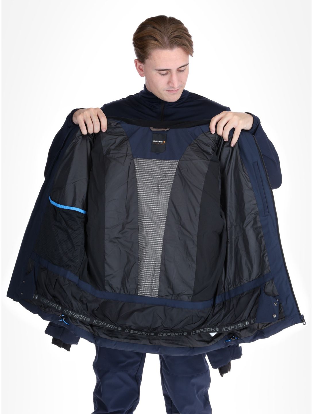 Icepeak, Foley AA Jas gevoerd heren Dark Blue Blauw 