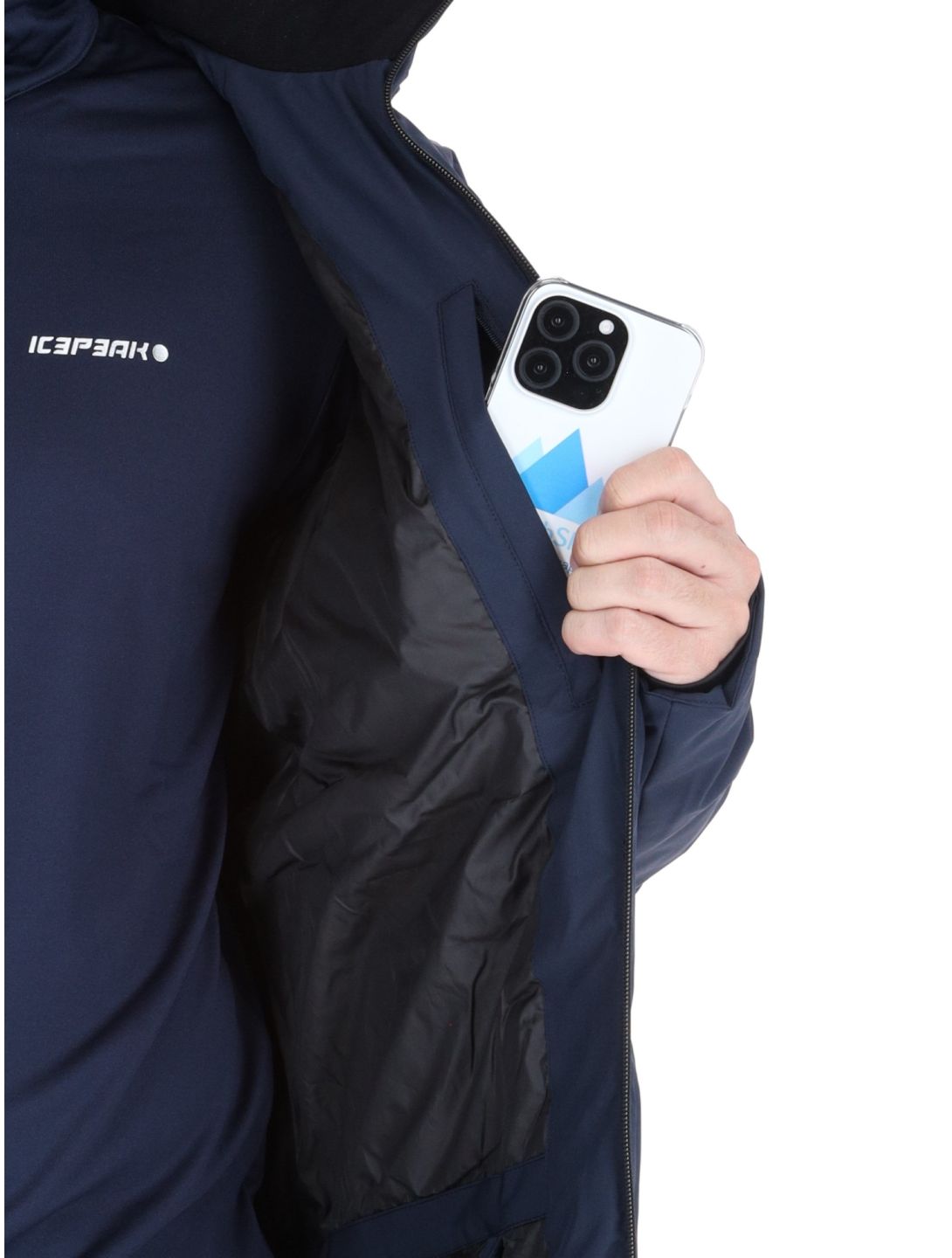 Icepeak, Foley AA Jas gevoerd heren Dark Blue Blauw 