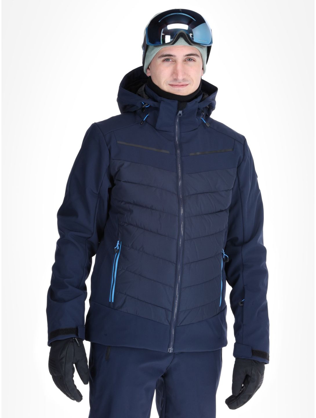 Icepeak, Fremont AA Jas gevoerd heren Dark Blue Blauw 