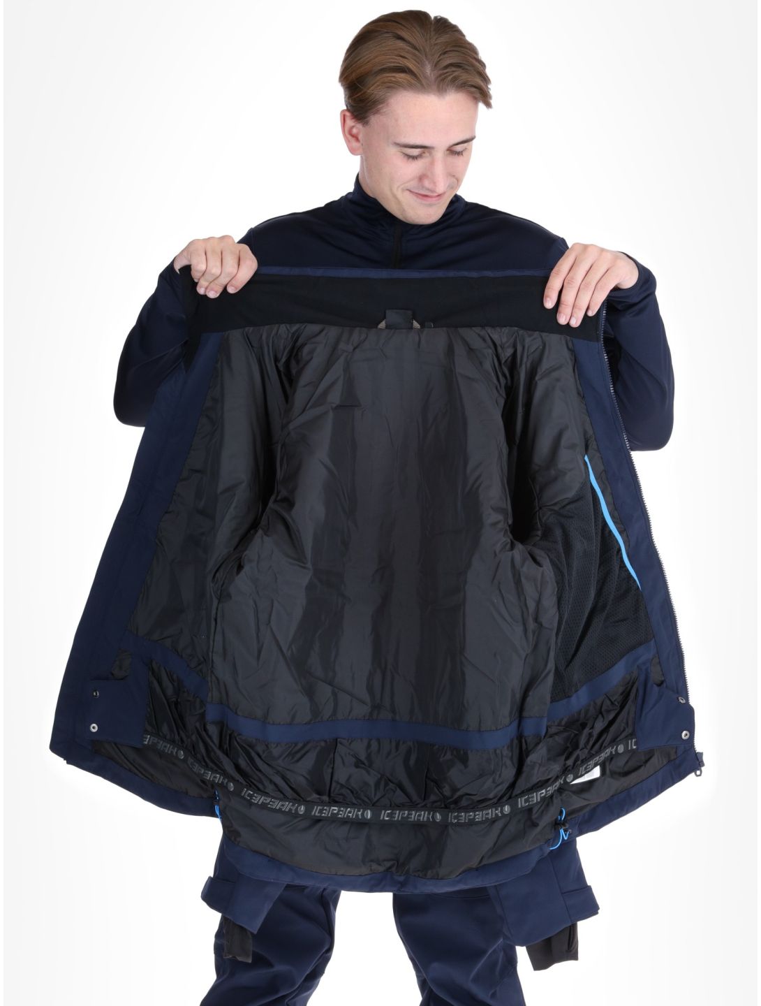 Icepeak, Fremont AA Jas gevoerd heren Dark Blue Blauw 