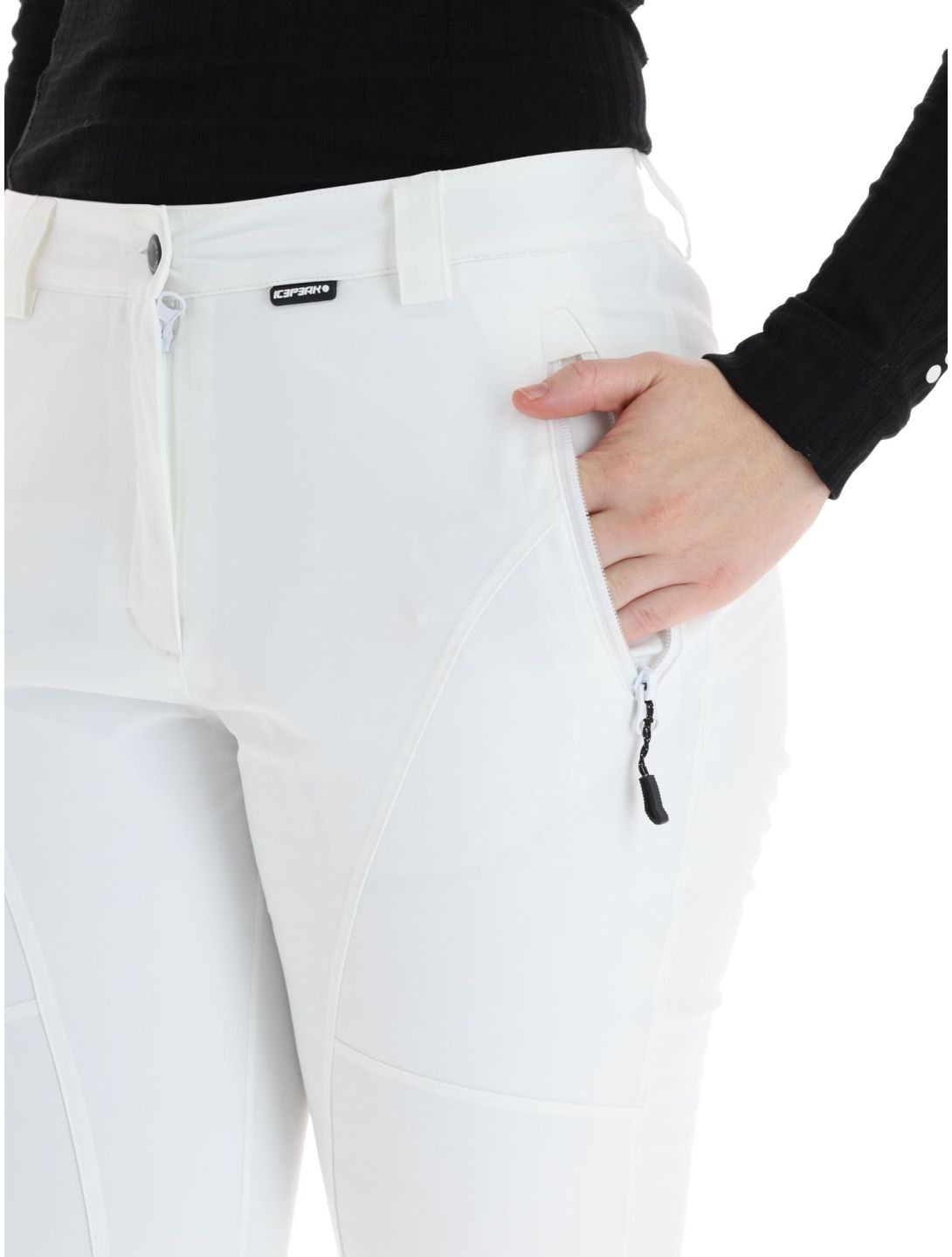 Icepeak, Freyung BA Skibroek Gevoerd short model dames Optic White Wit 