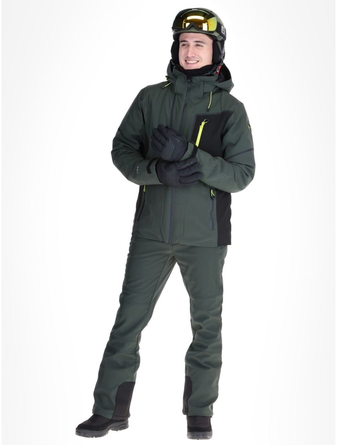 Icepeak, Frisco AA Jas gevoerd heren Dark Olive Groen 