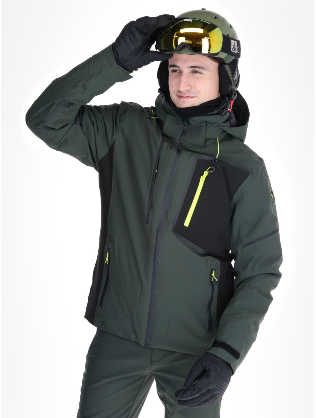 Icepeak, Frisco AA Jas gevoerd heren Dark Olive Groen 