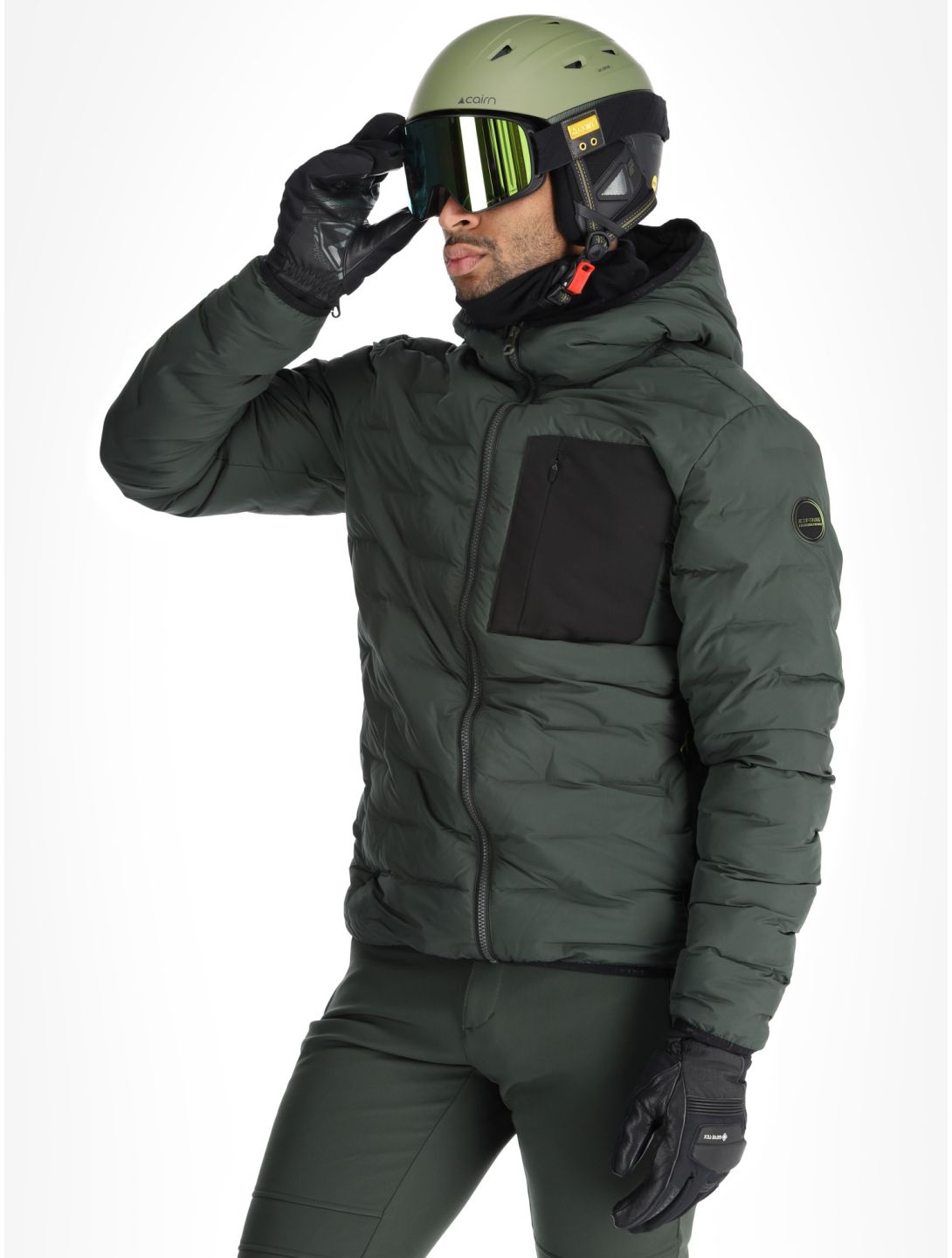 Icepeak, Frontier AA Jas gevoerd heren Dark Olive Groen 