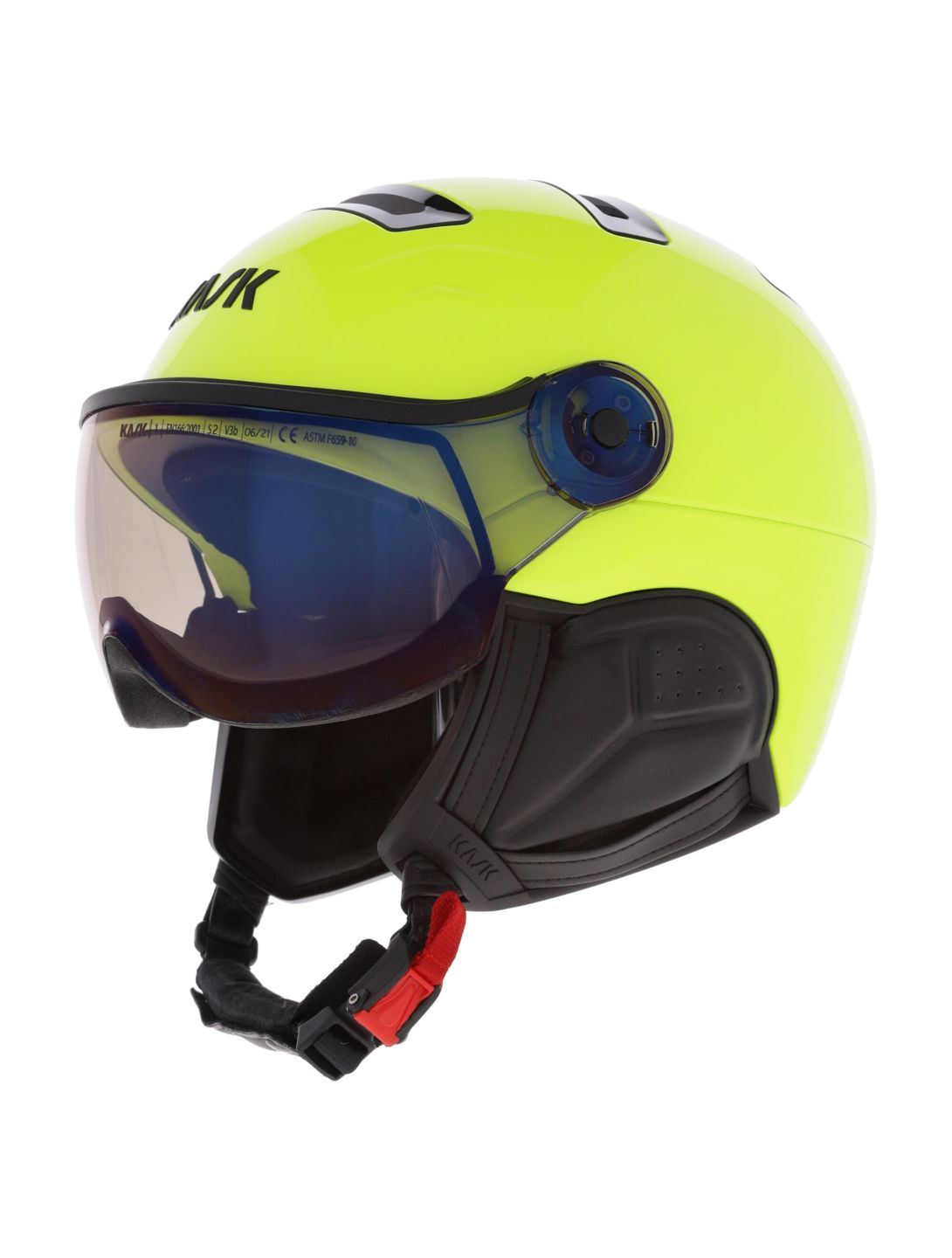 Kask, Piuma-R Firefly skihelm met vizier unisex Yellow geel 