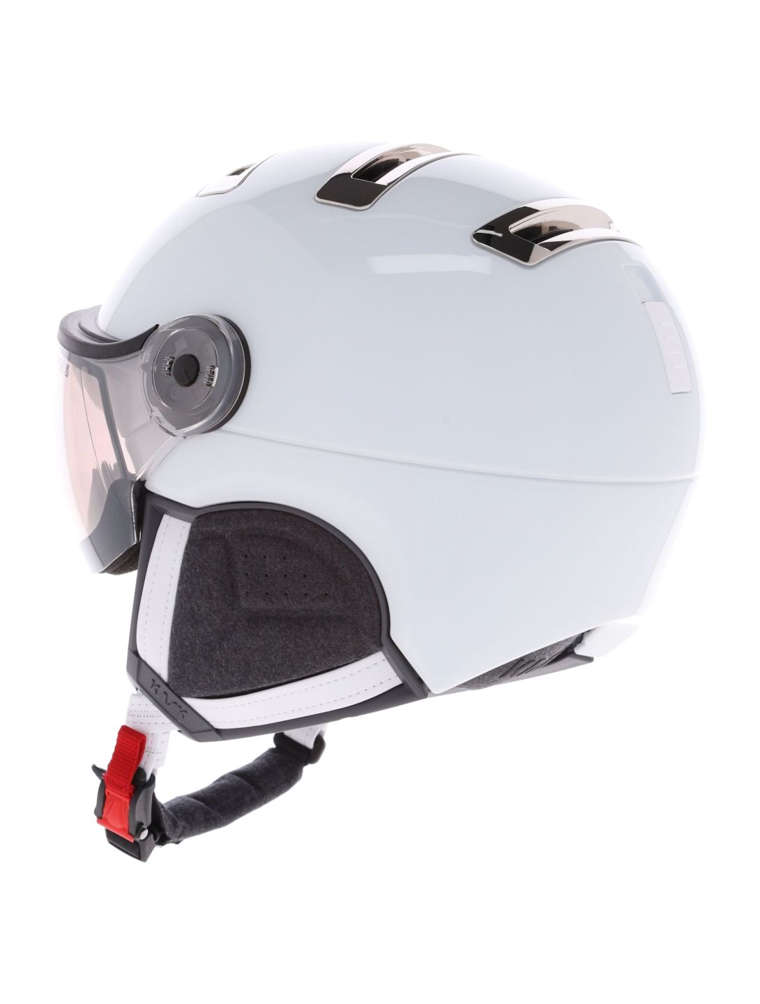 Kask, Piuma-R Chrome Visor OA Vizierhelmen unisex White/Silver Wit, Zilver 