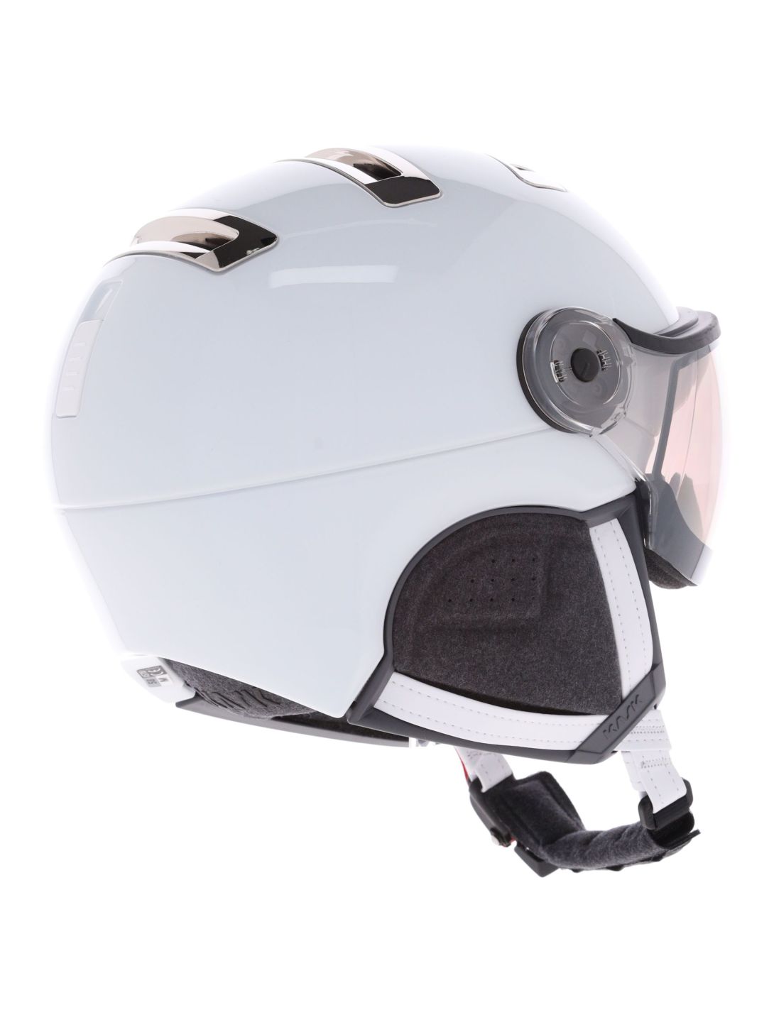 Kask, Piuma-R Chrome Visor OA Vizierhelmen unisex White/Silver Wit, Zilver 