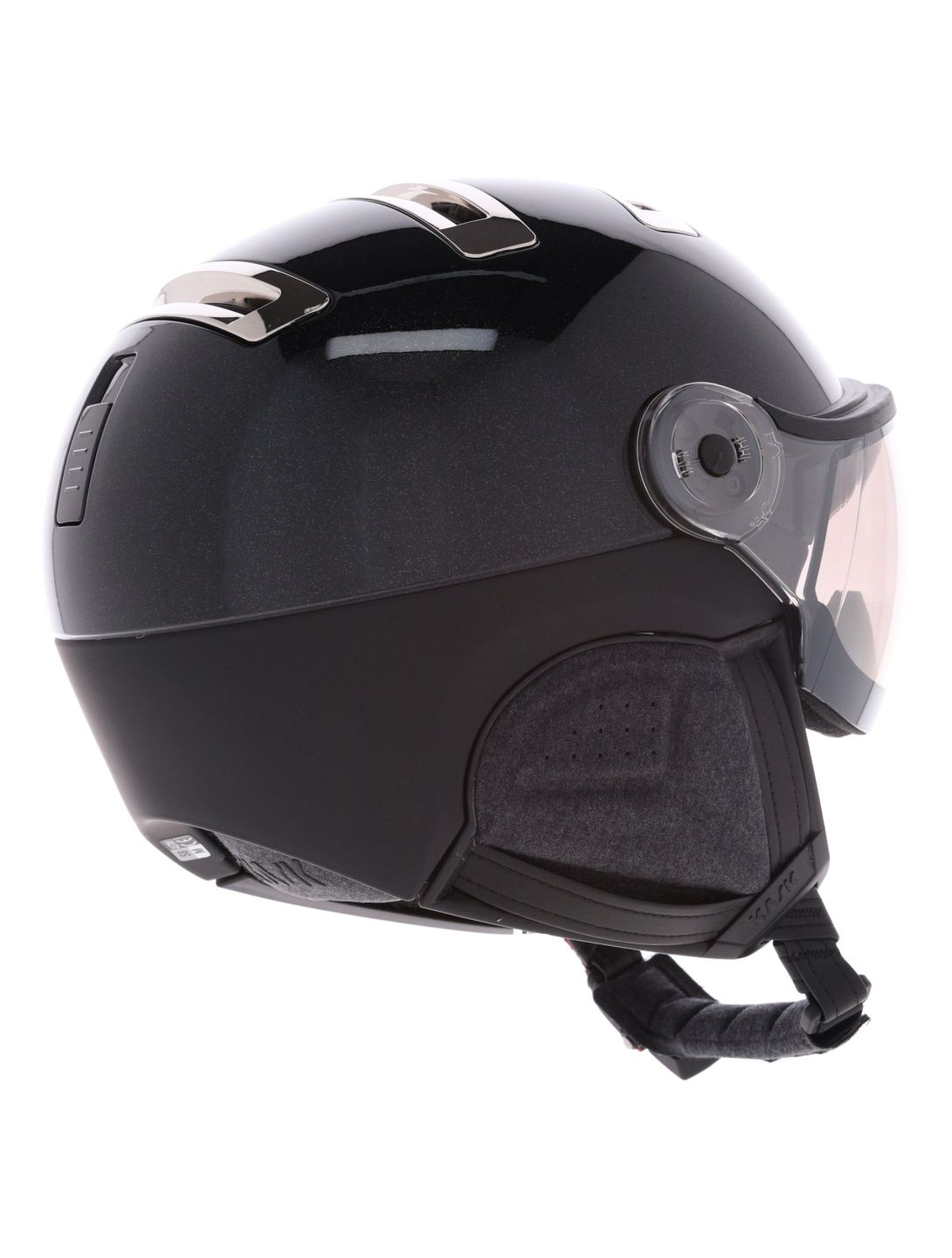 Kask, Piuma-R Chrome Visor OA Vizierhelmen unisex Black/Silver Zilver, Zwart 