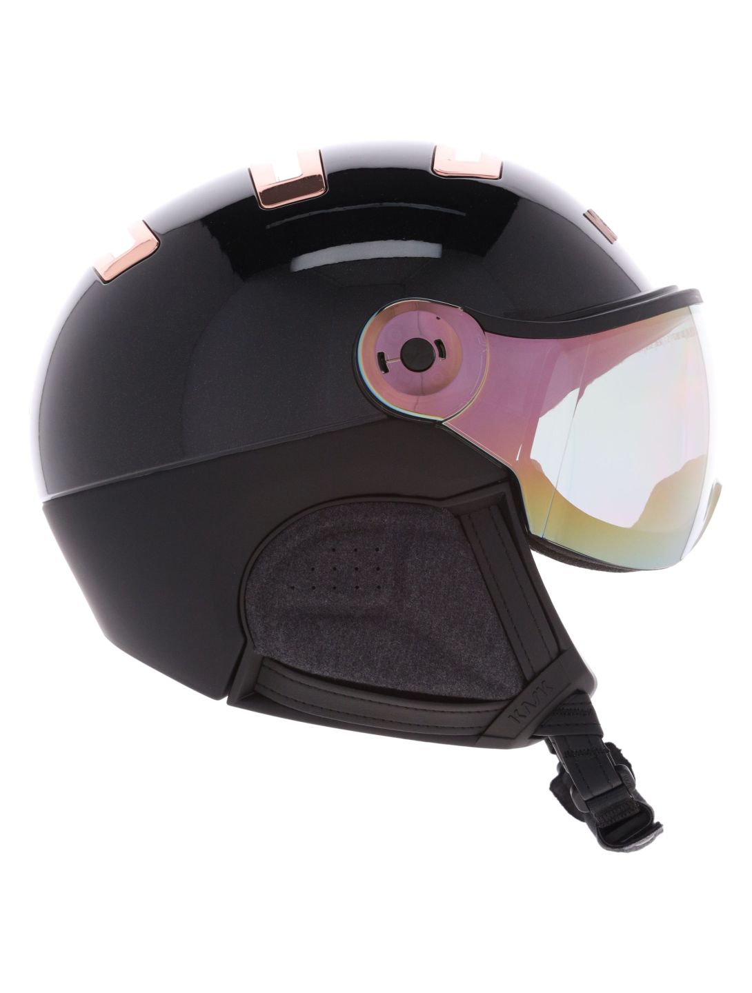 Kask, Piuma-R Chrome Visor OA Vizierhelmen unisex Black/Pink Gold Roze, Wit 