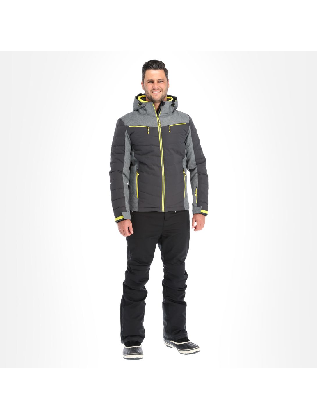 Killtec, Savognin Mn Jckt ski-jas plus size heren Grijs/Zwart