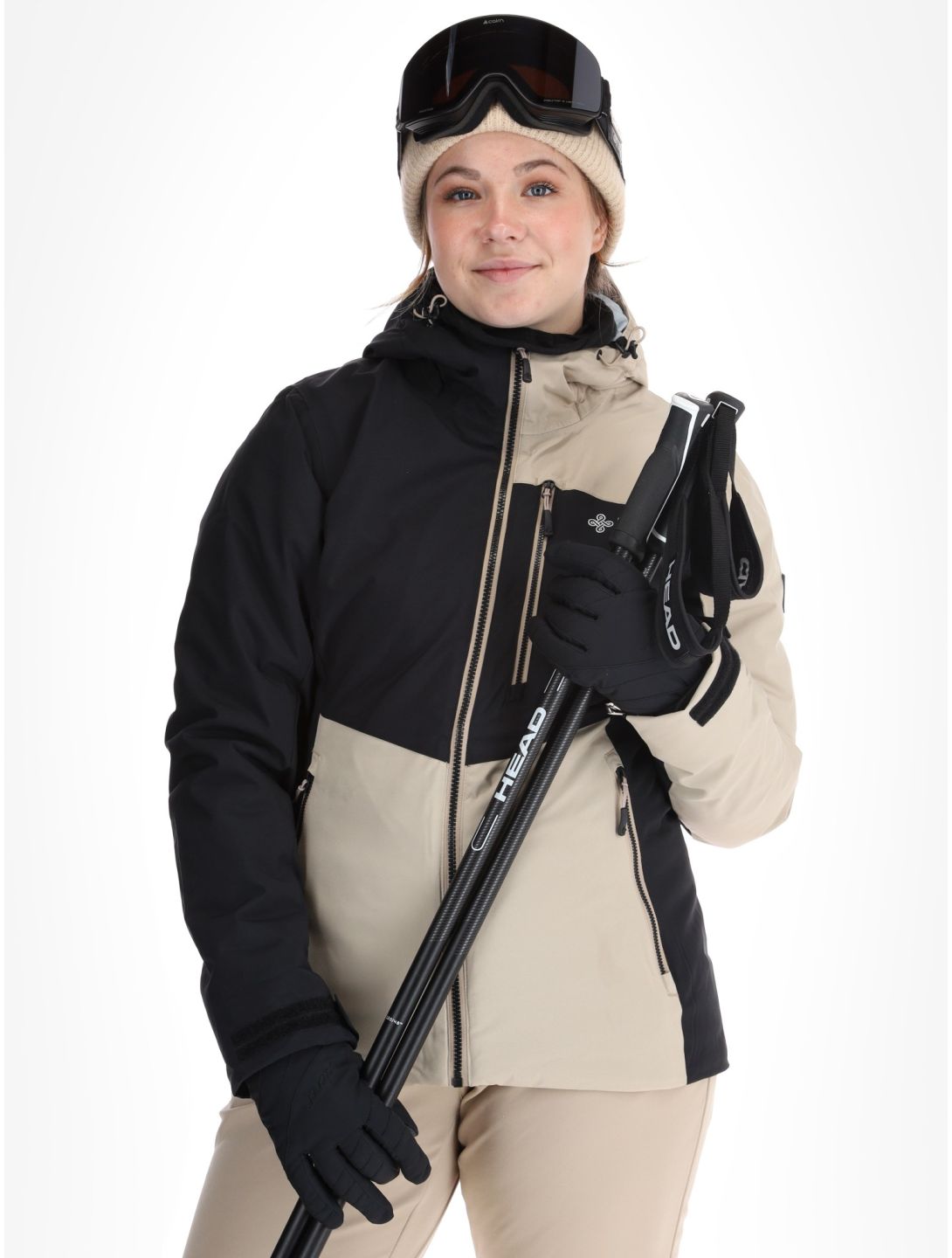 Kilpi, Flip ski-jas dames Beige beige, zwart 