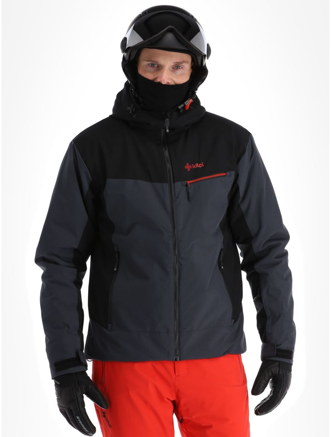 Kilpi, Flip-m ski-jas grote maten heren Dark Grey grijs, zwart 