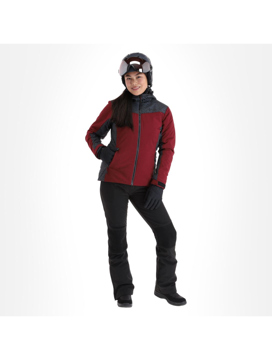 Kilpi, Flip-W ski-jas dames dark rood 