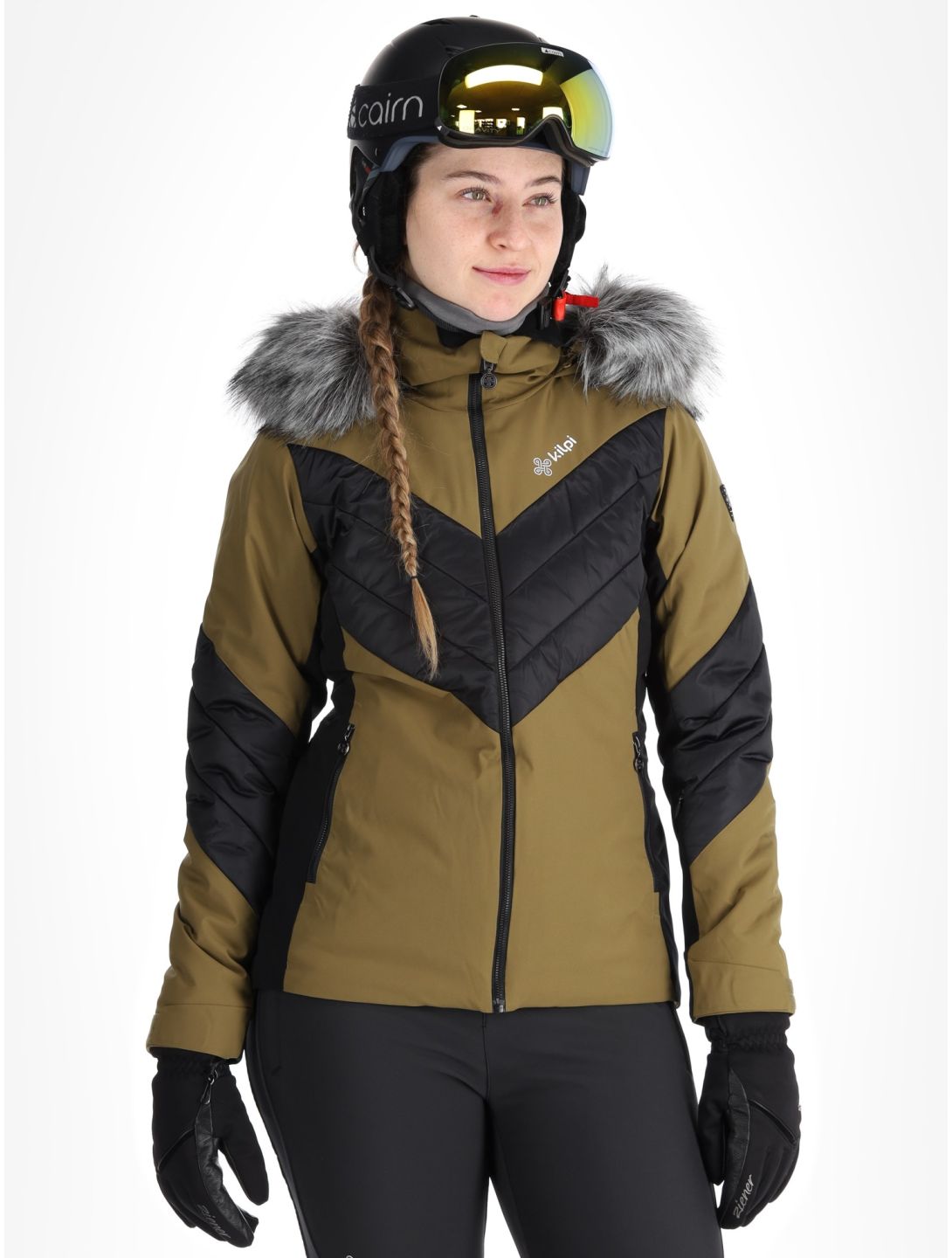 Kilpi, Lin ski-jas dames Khaki groen, zwart 