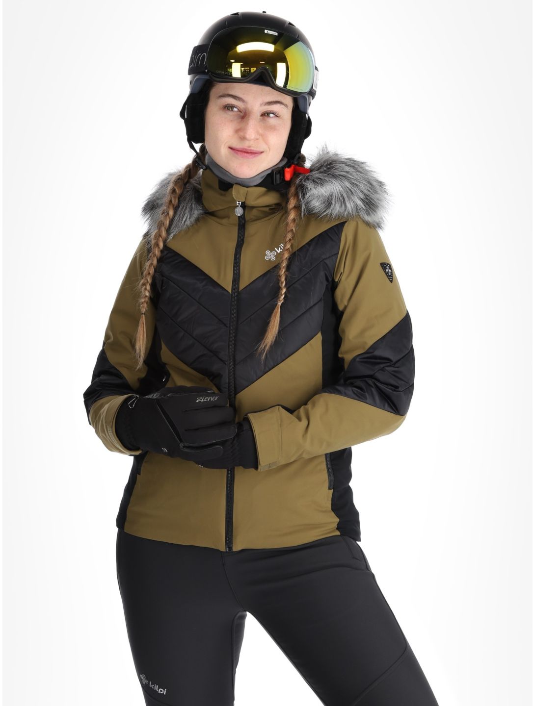 Kilpi, Lin ski-jas dames Khaki groen, zwart 