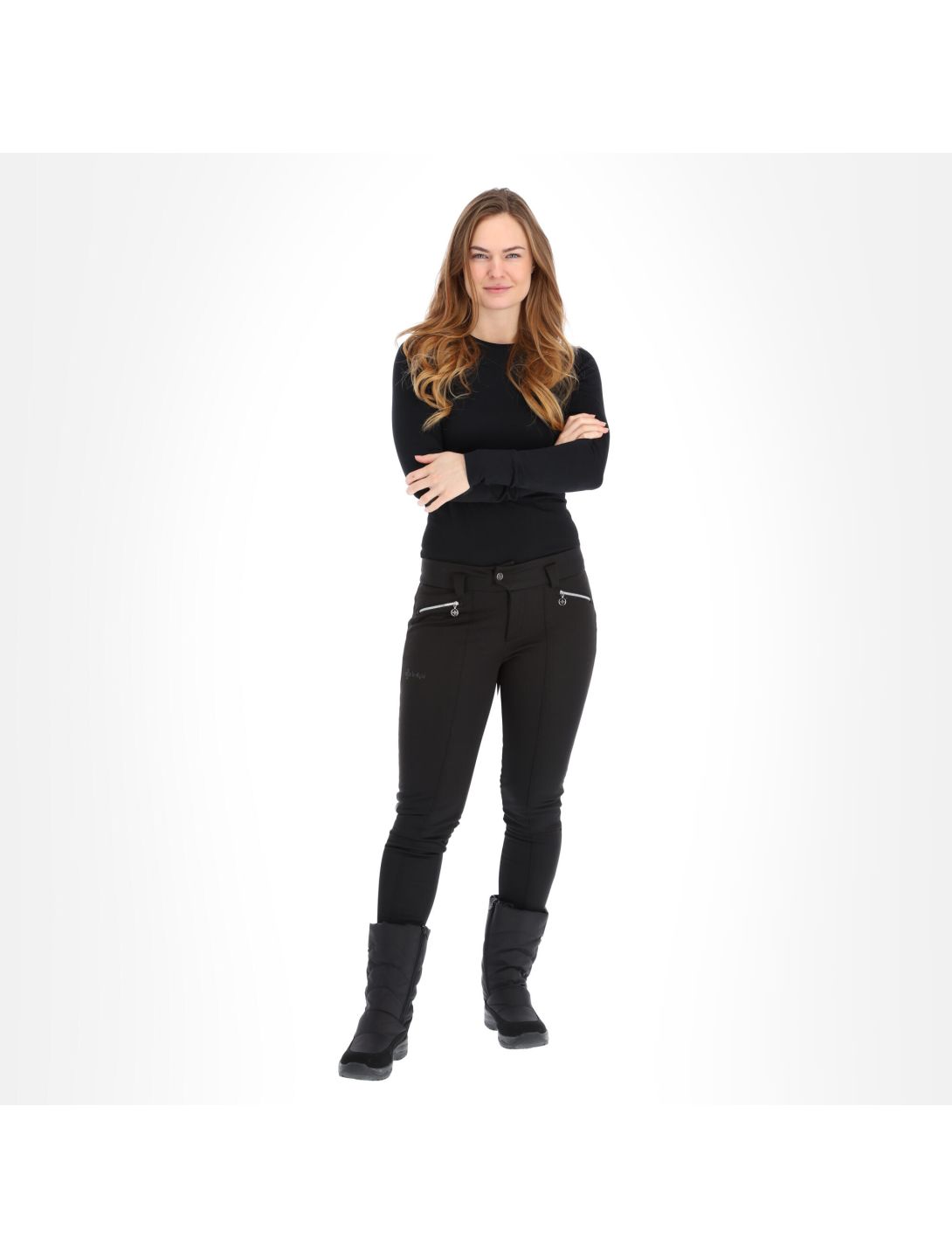 Kilpi, Maura-W softshell skibroek slim fit dames Zwart