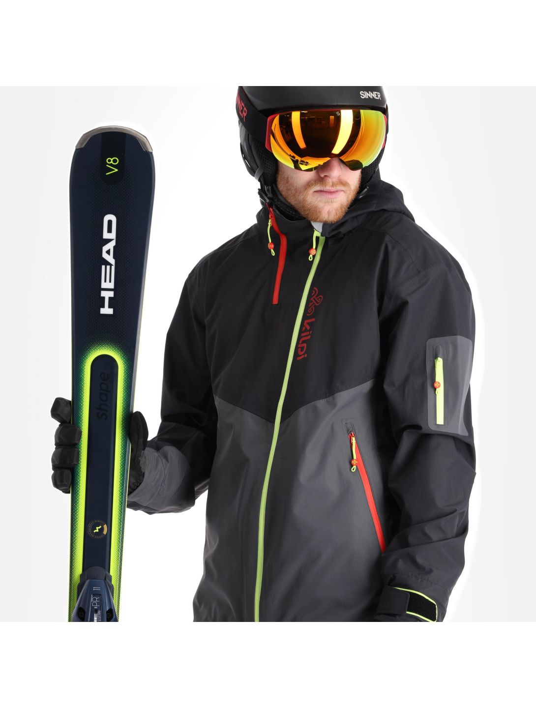 Kilpi, Metrix-M hardshell ski-jas heren zwart 