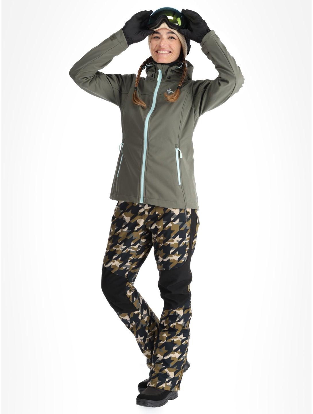 Kilpi, Ravia softshell ski-jas dames Dark Green groen 