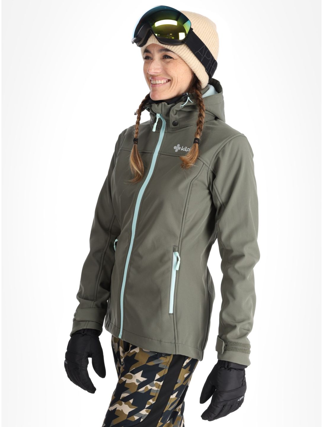 Kilpi, Ravia softshell ski-jas dames Dark Green groen 