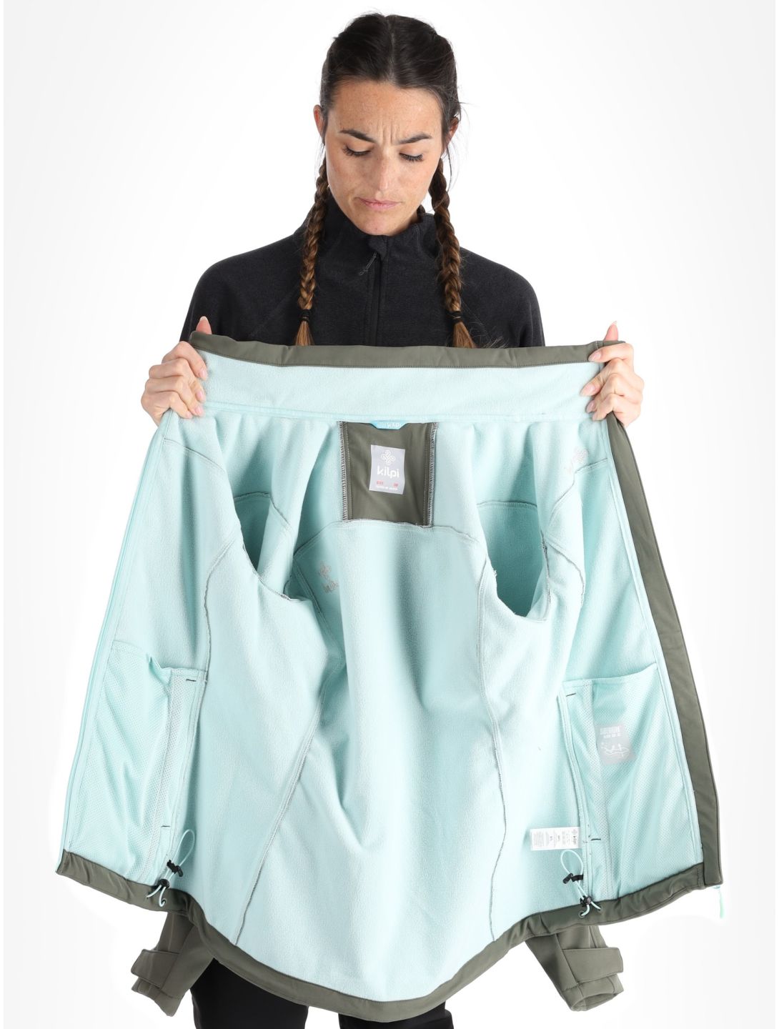 Kilpi, Ravia softshell ski-jas dames Dark Green groen 