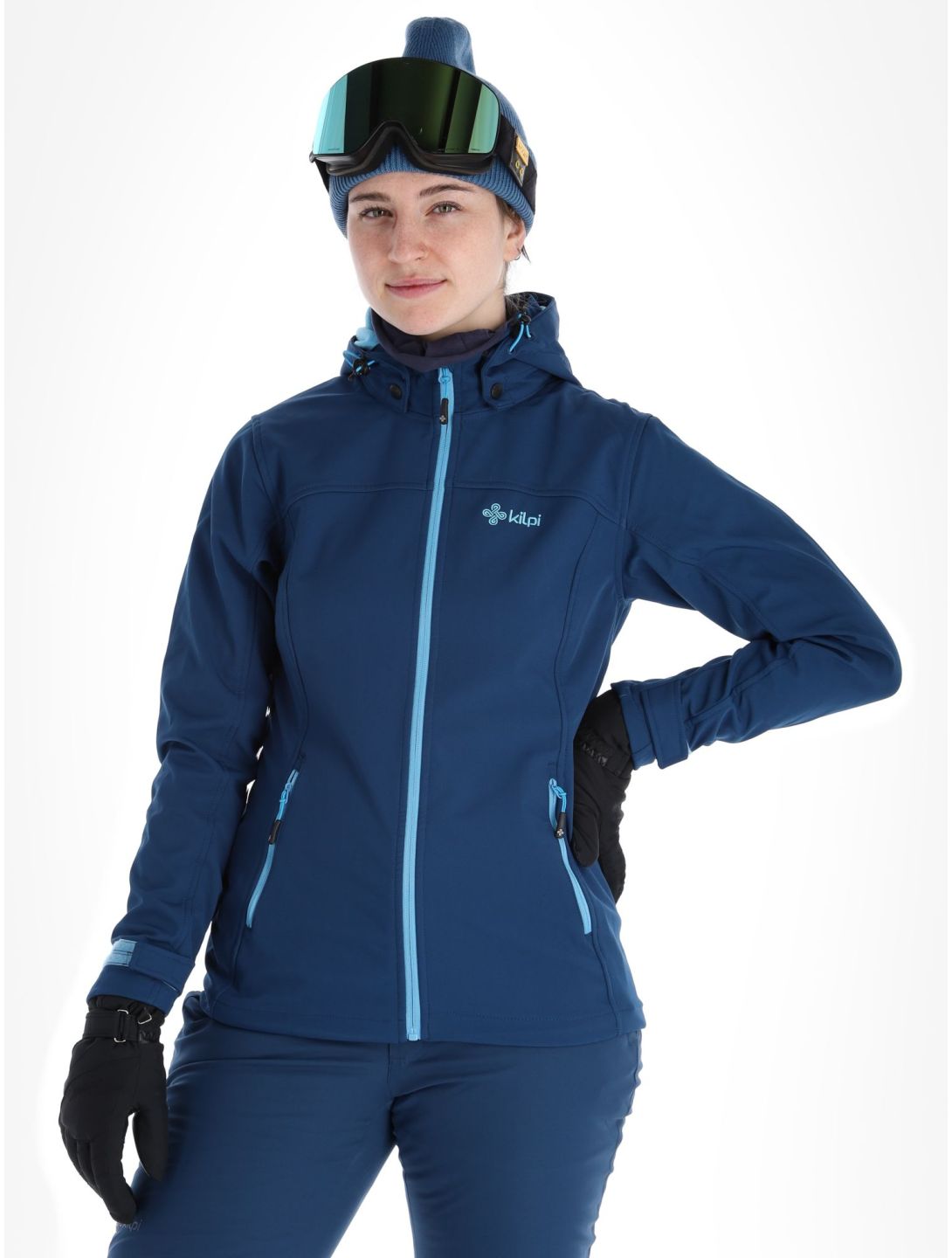 Kilpi, Ravia-w softshell ski-jas grote maten dames Dark Blue blauw 