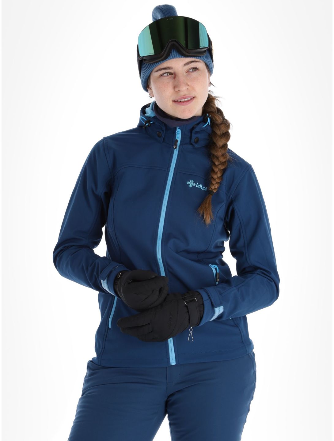 Kilpi, Ravia-w softshell ski-jas grote maten dames Dark Blue blauw 