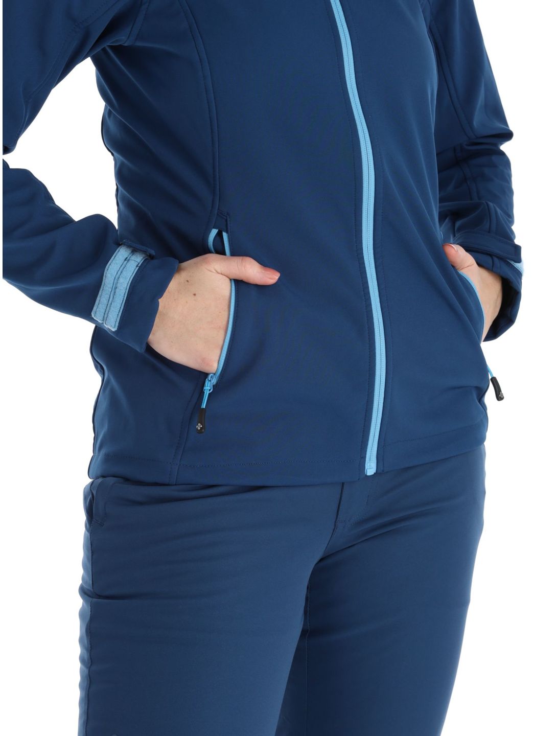 Kilpi, Ravia-w softshell ski-jas grote maten dames Dark Blue blauw 