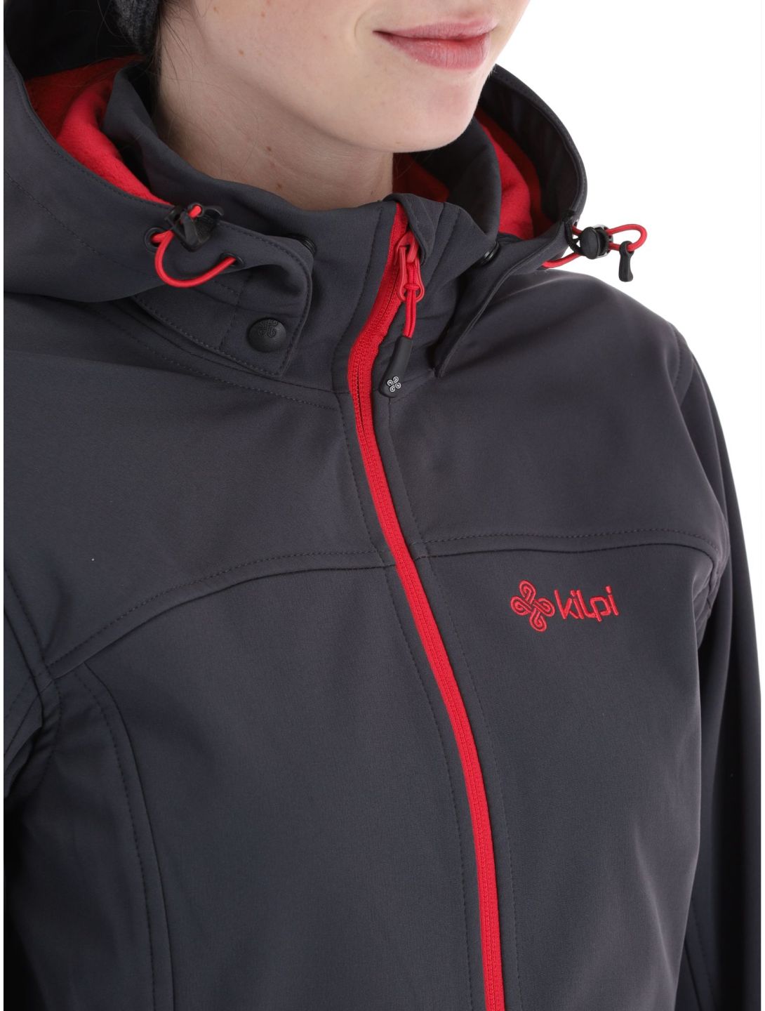 Kilpi, Ravia-w softshell ski-jas grote maten dames Dark Grey grijs 