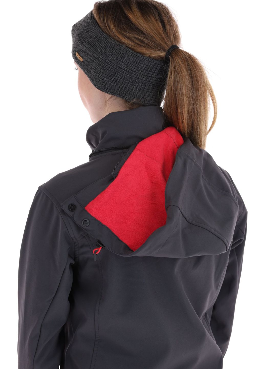 Kilpi, Ravia-w softshell ski-jas grote maten dames Dark Grey grijs 