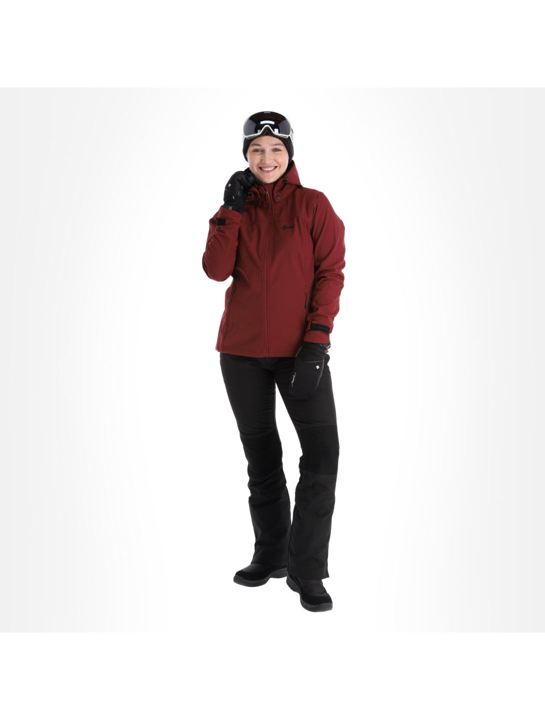 Kilpi, Ravia-W softshell ski-jas dames dark rood 