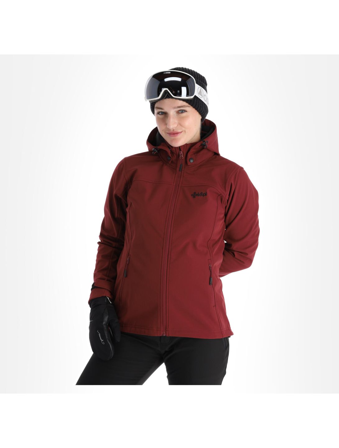 Kilpi, Ravia-W softshell ski-jas dames dark rood 