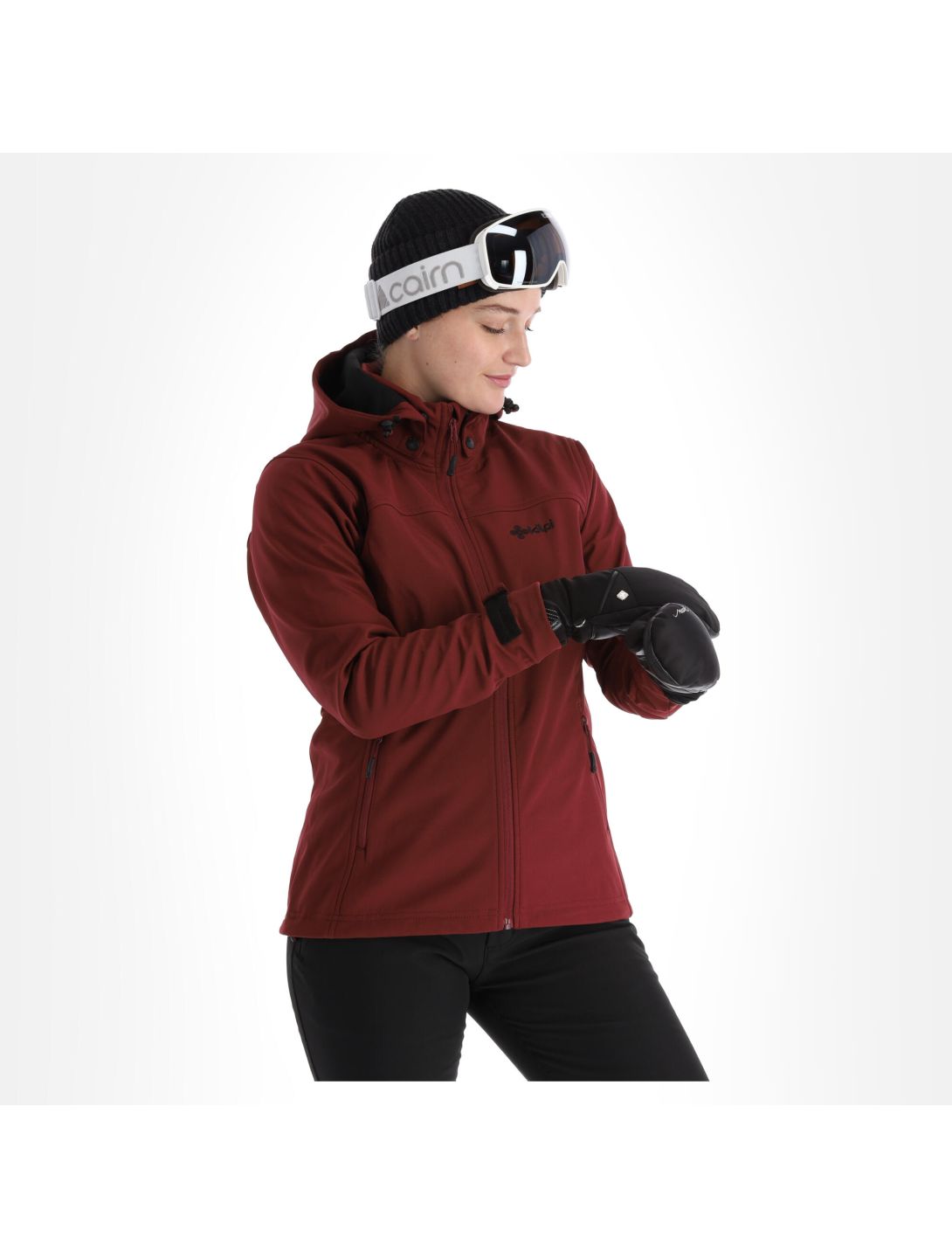 Kilpi, Ravia-W softshell ski-jas dames dark rood 