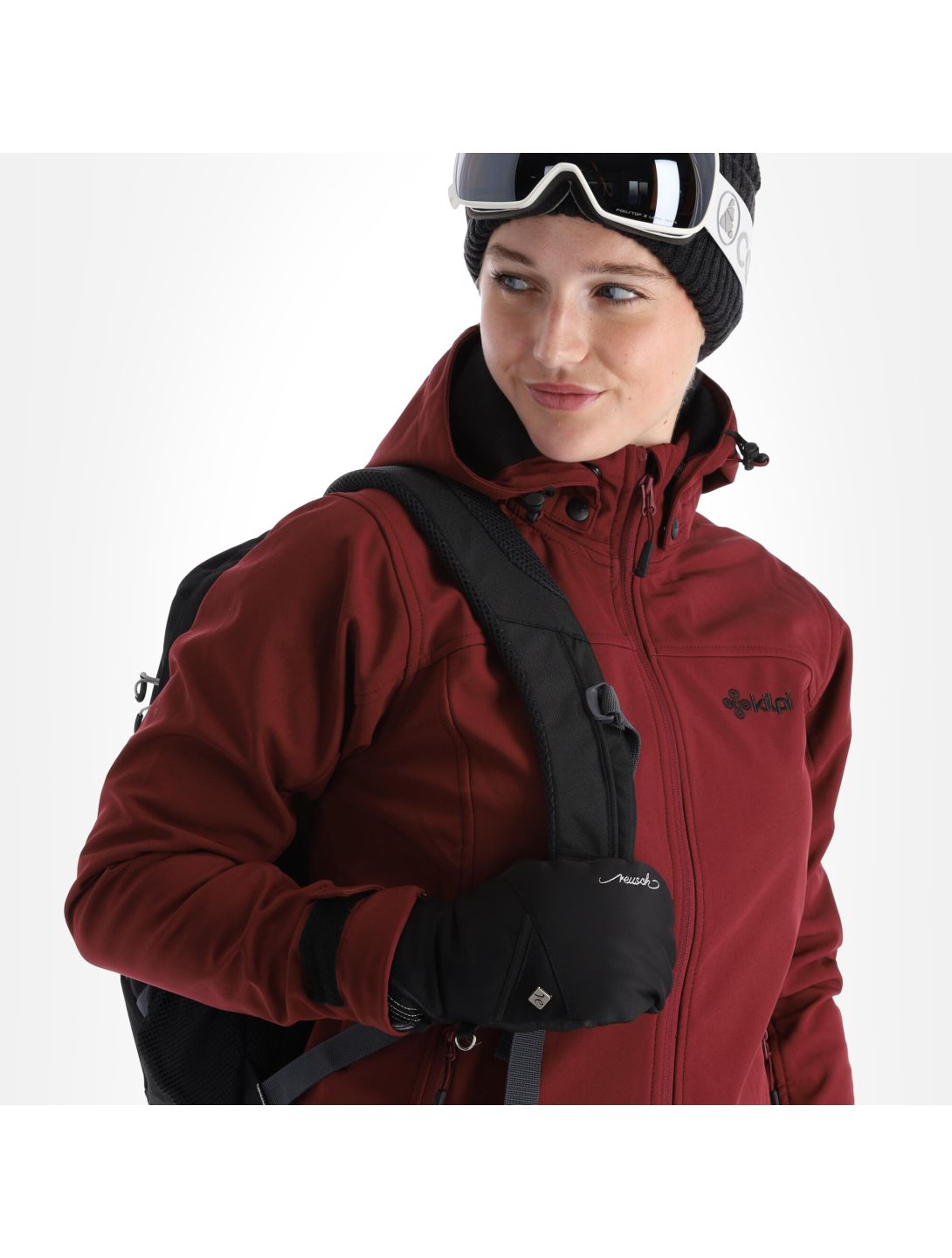 Kilpi, Ravia-W softshell ski-jas dames dark rood 