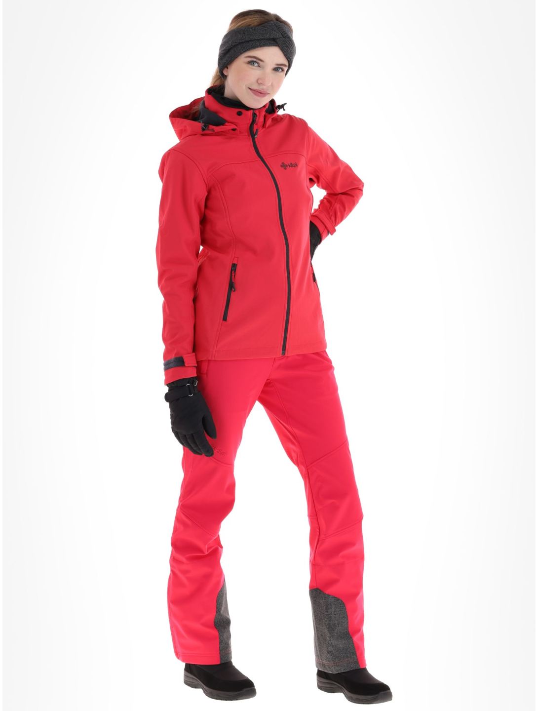 Kilpi, Ravia-w softshell ski-jas grote maten dames Pink roze 