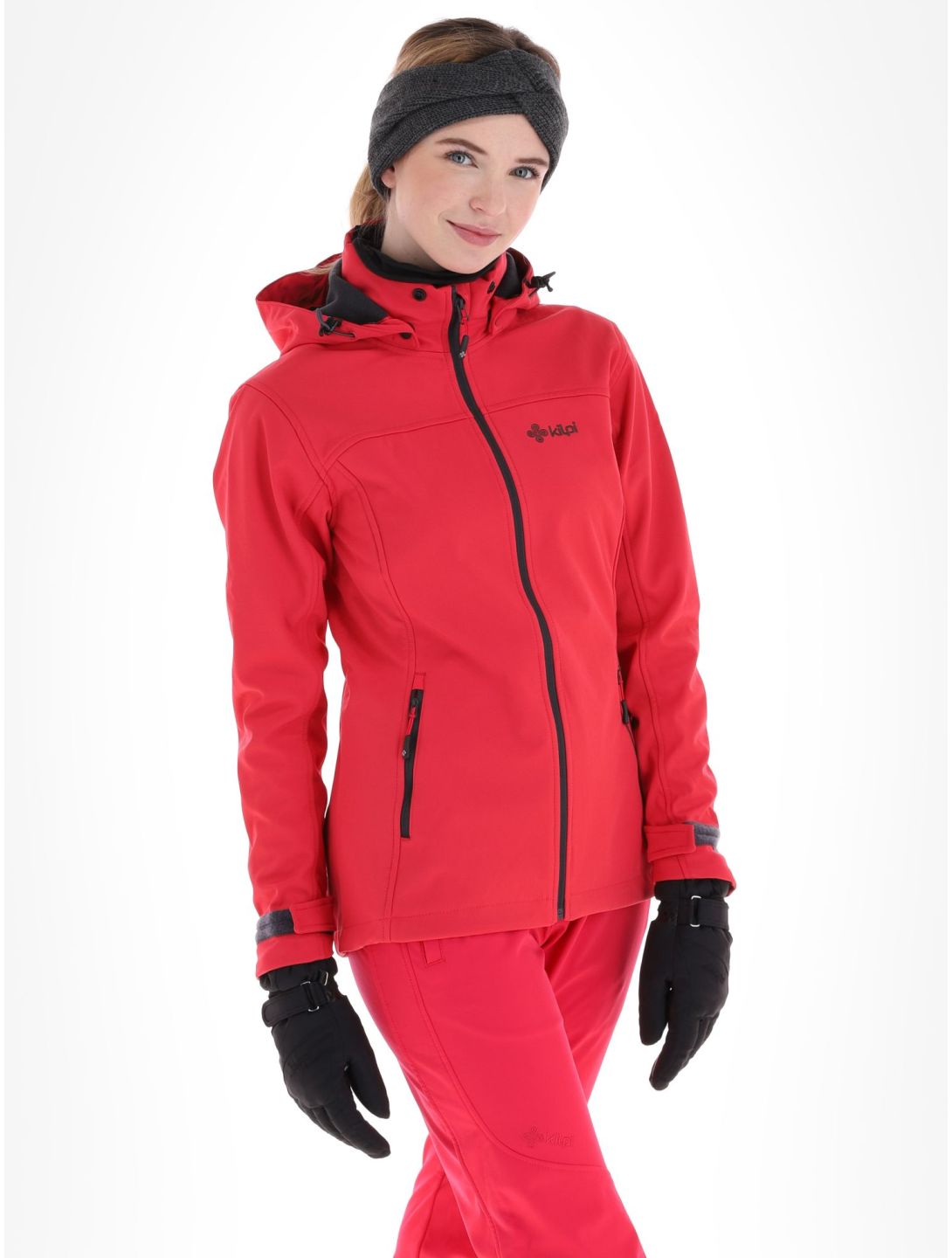 Kilpi, Ravia-w softshell ski-jas grote maten dames Pink roze 