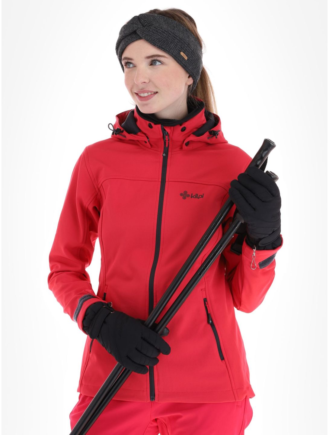 Kilpi, Ravia-w softshell ski-jas grote maten dames Pink roze 