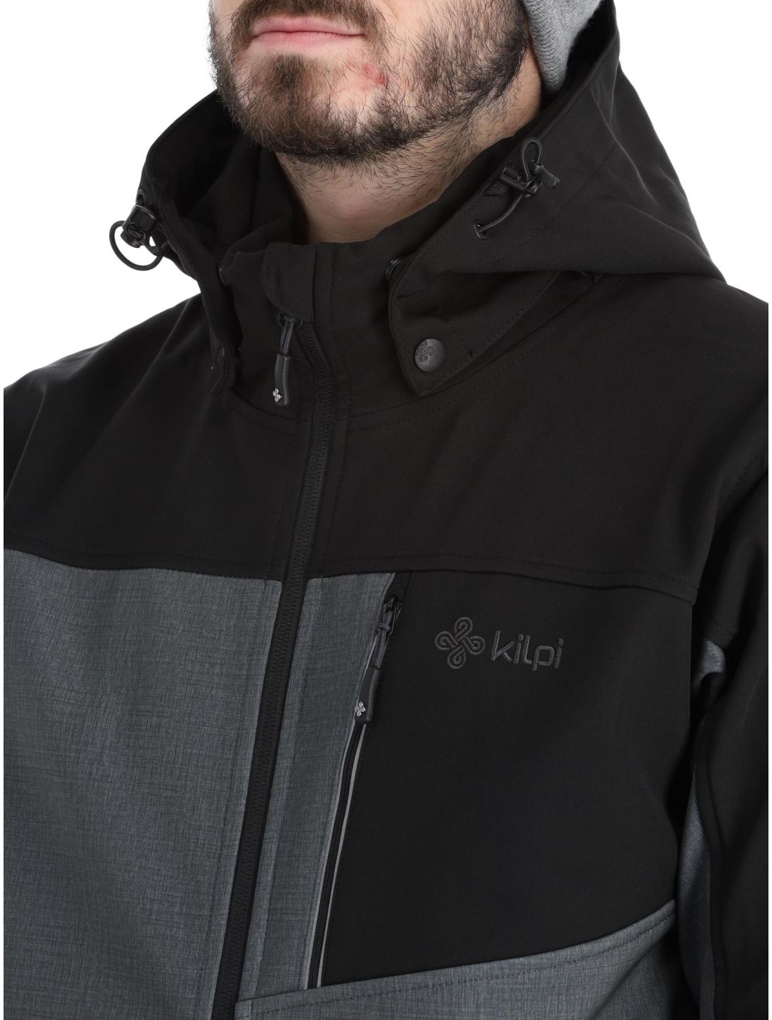 Kilpi, Ravio-M softshell ski-jas heren Dark Grey grijs 