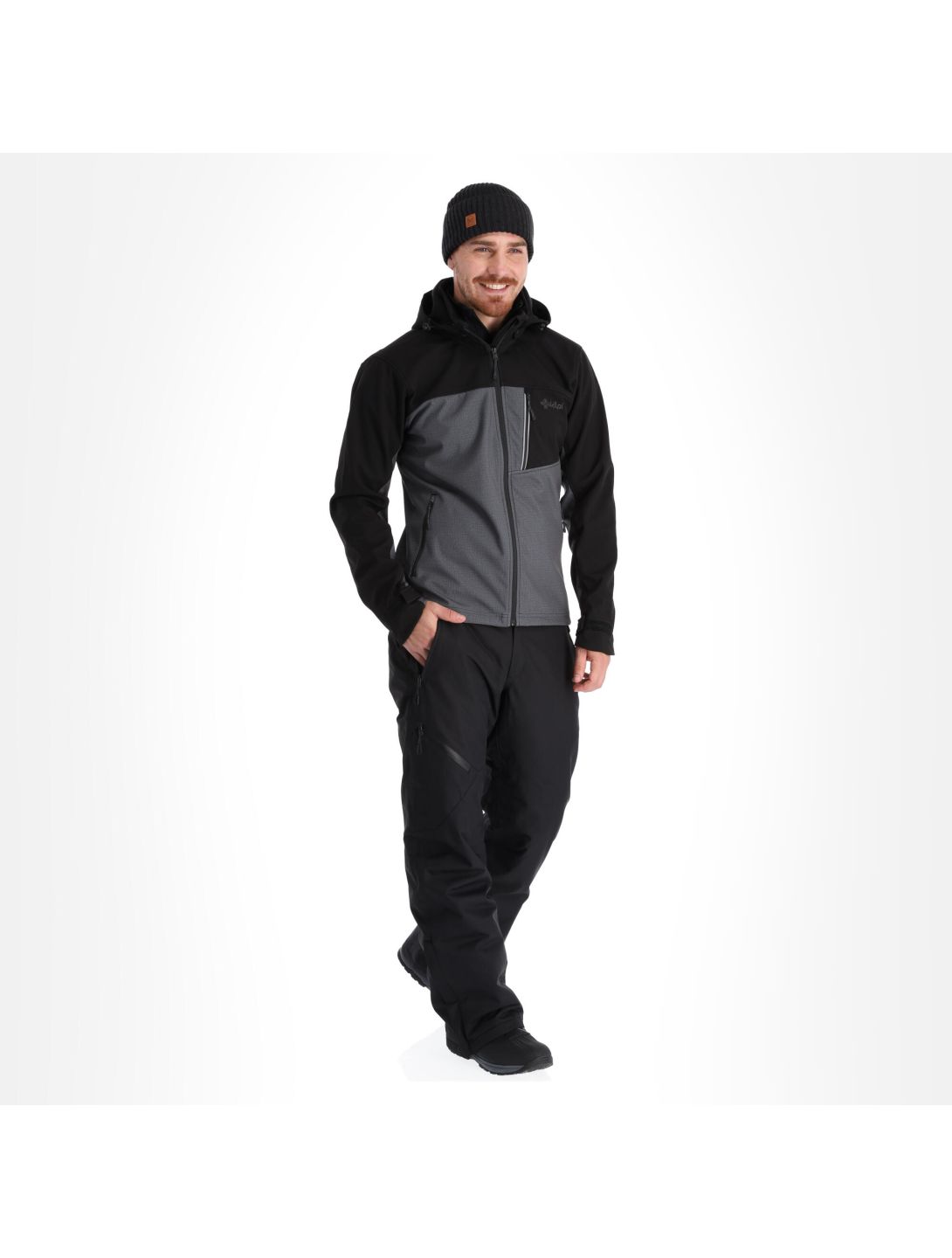 Kilpi, Ravio-M softshell ski-jas heren dark grijs 