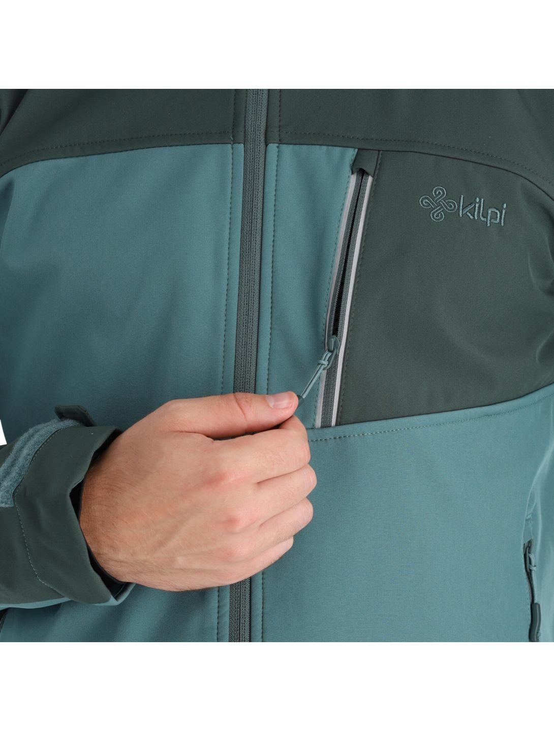 Kilpi, Ravio-M softshell ski-jas heren dark groen 