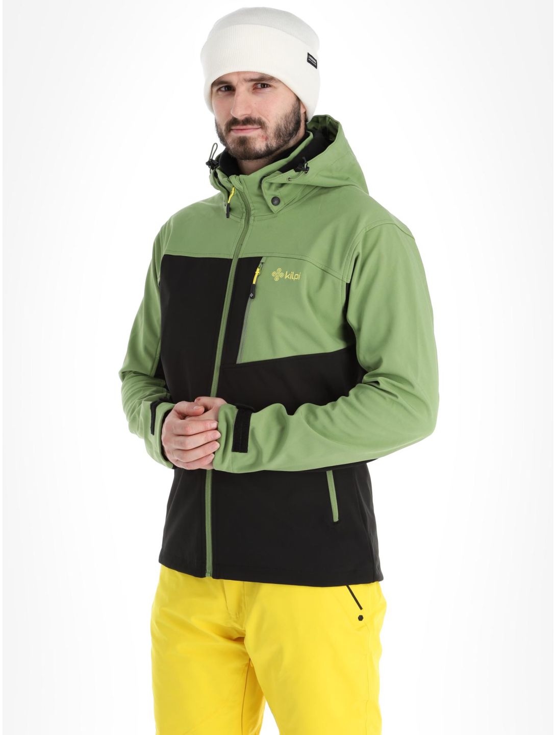 Kilpi, Ravio-m softshell ski-jas grote maten heren Green groen, zwart 