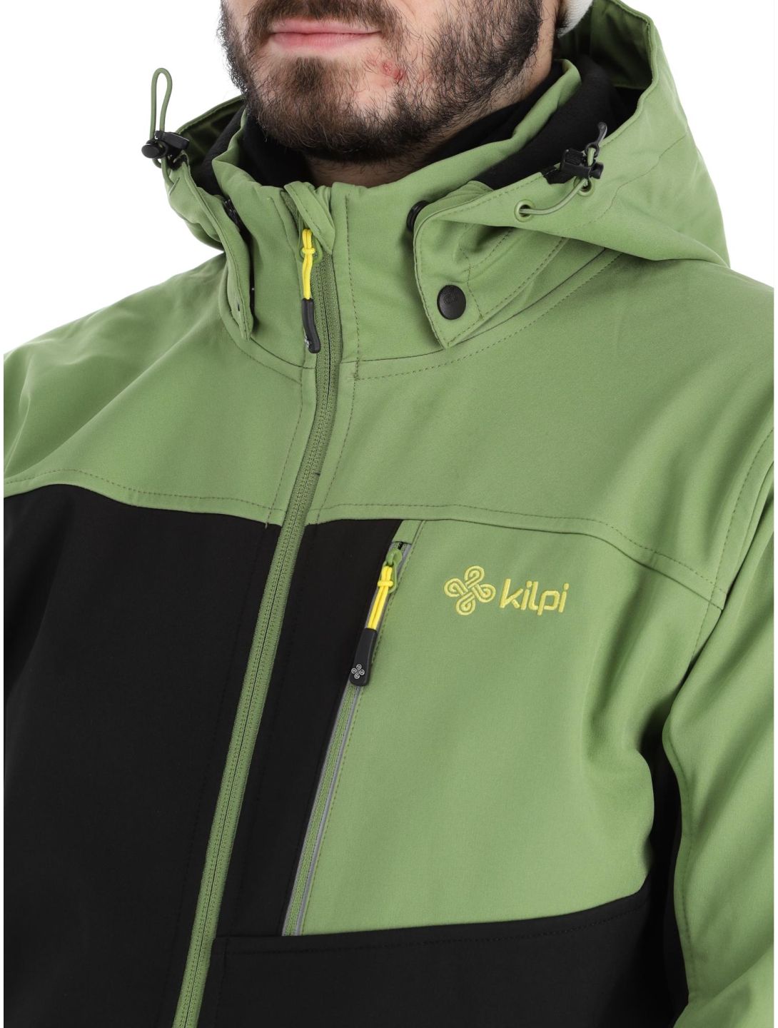 Kilpi, Ravio-m softshell ski-jas grote maten heren Green groen, zwart 