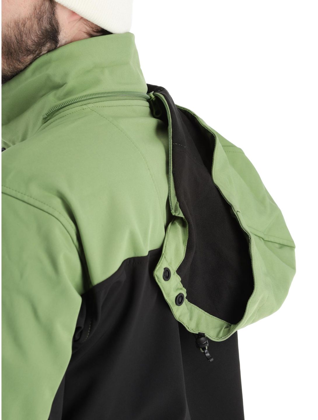 Kilpi, Ravio-m softshell ski-jas grote maten heren Green groen, zwart 